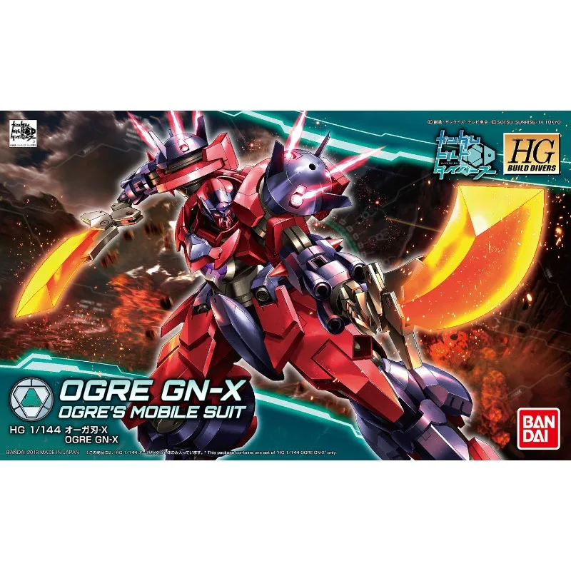 

In stock Bandai Genuine HG OGRE GN-X Gundam Anime Action Figure Assembly Model Toys Gifts