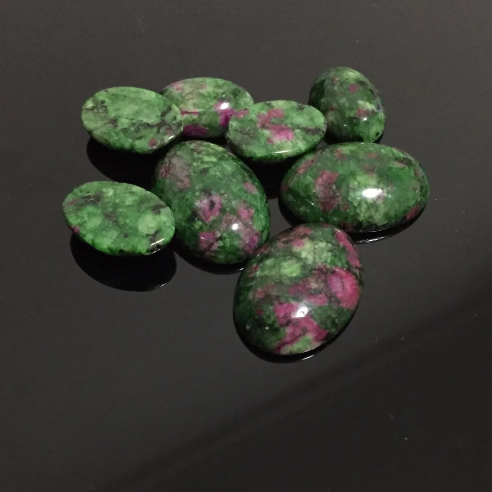 13x18/18x25mm No Hole Beads Natural Rubies Zoisite Quartz Stone Cabochon Jewelry Accessories Bead DIY Handmade for Ring Pendants