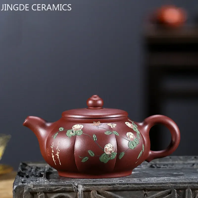 

260ml Chinese Yixing Purple Clay Teapot Handmade Filter Beauty Tea Pot Boutique Tie Guanyin Teaware Zisha Tea Ceremony Supplies