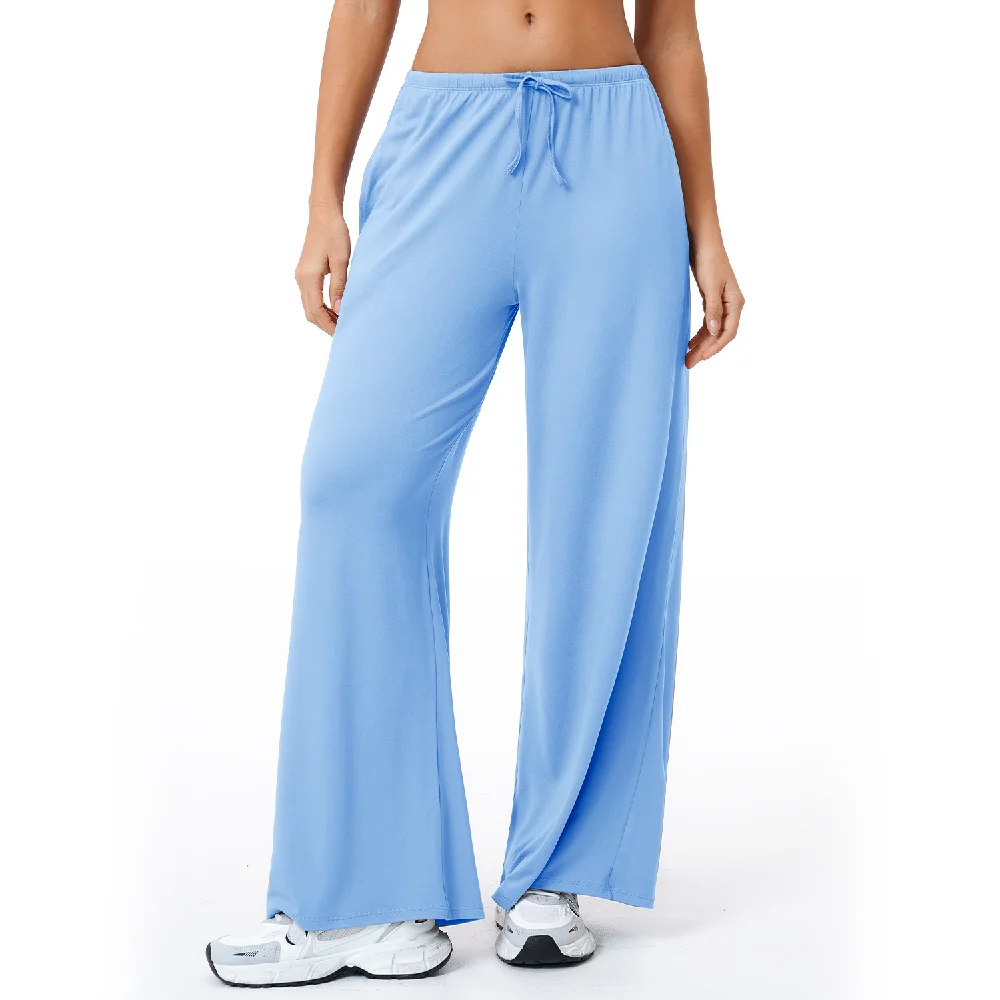 High Waist Wide Leg Pants Women's Flare Yoga Trousers Gym Workout Fitness Bell Bottom Female Sports Flared Pant Dance Trousers