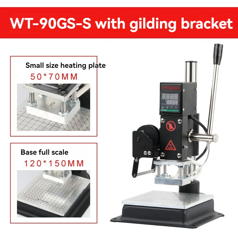 Small Desktop Wood Embossing Machine Logo Ironing Machine for Wallets PU Leather Plastic Brand Embossing