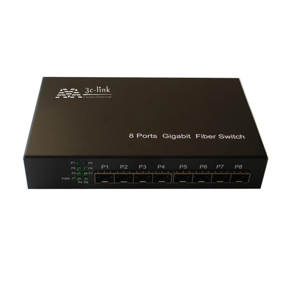 8 SFP slots 1000M gigabit ethernet optical fiber switch network 8-port gigabit sfp switch