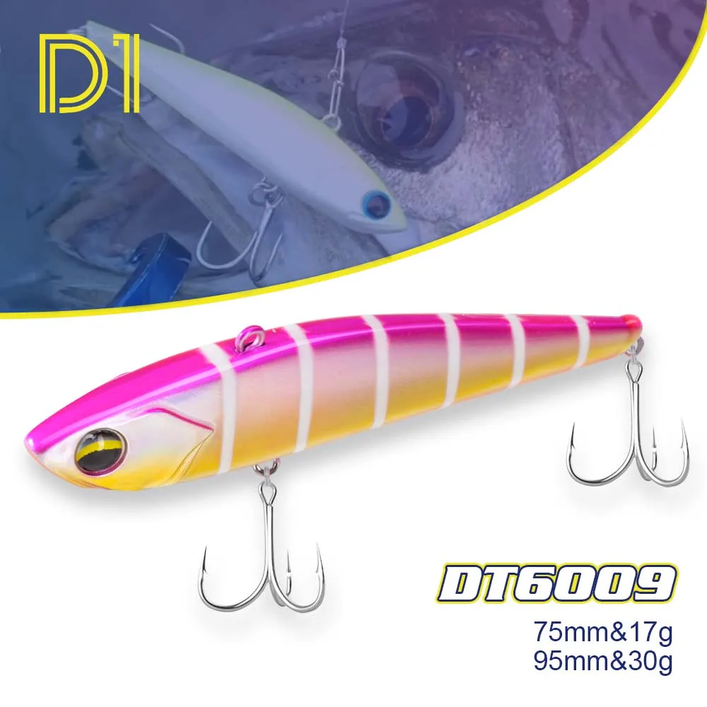 

D1 VIB New 2022 Winter Fishing 95mm 30g Wobblers Fish Lures For Pike ice Baits Sinking Balancers For Perch Bass