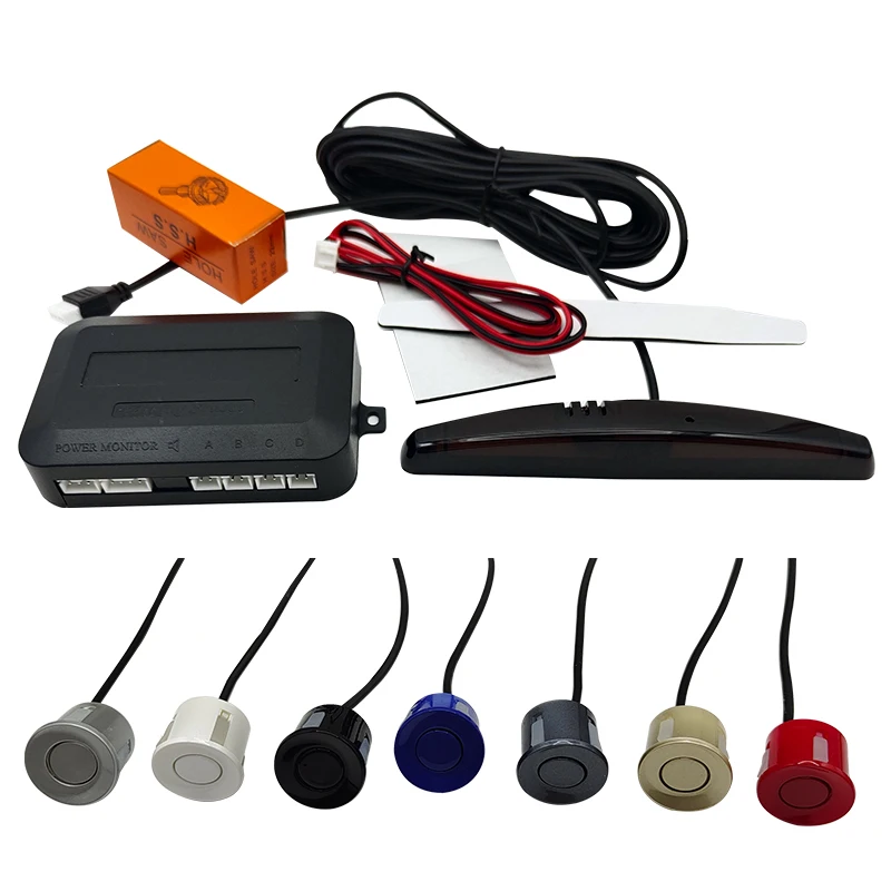 Car Led Parking Sensor Auto Car Detector Park Tronic Display Reverse Backup Radar Monitor System With 4 Sensors