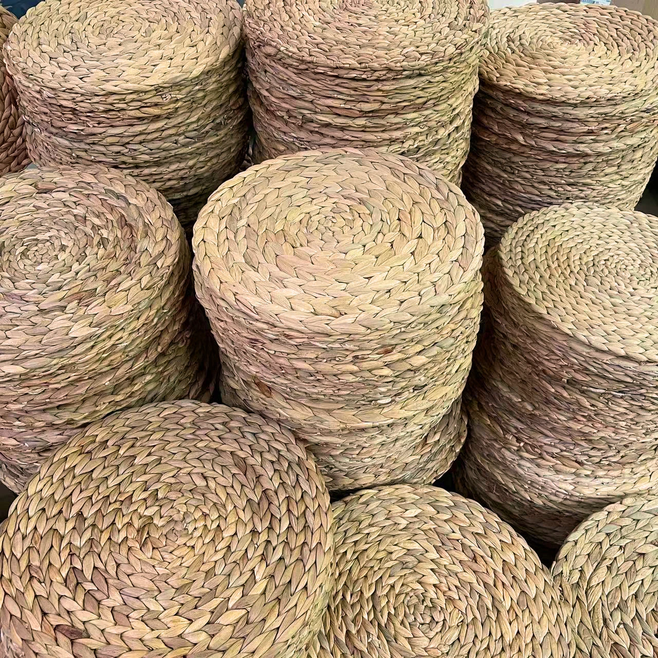 Wholesale Natural Round Woven Placemats Wicker Seagrass Placemat Rattan Placemats