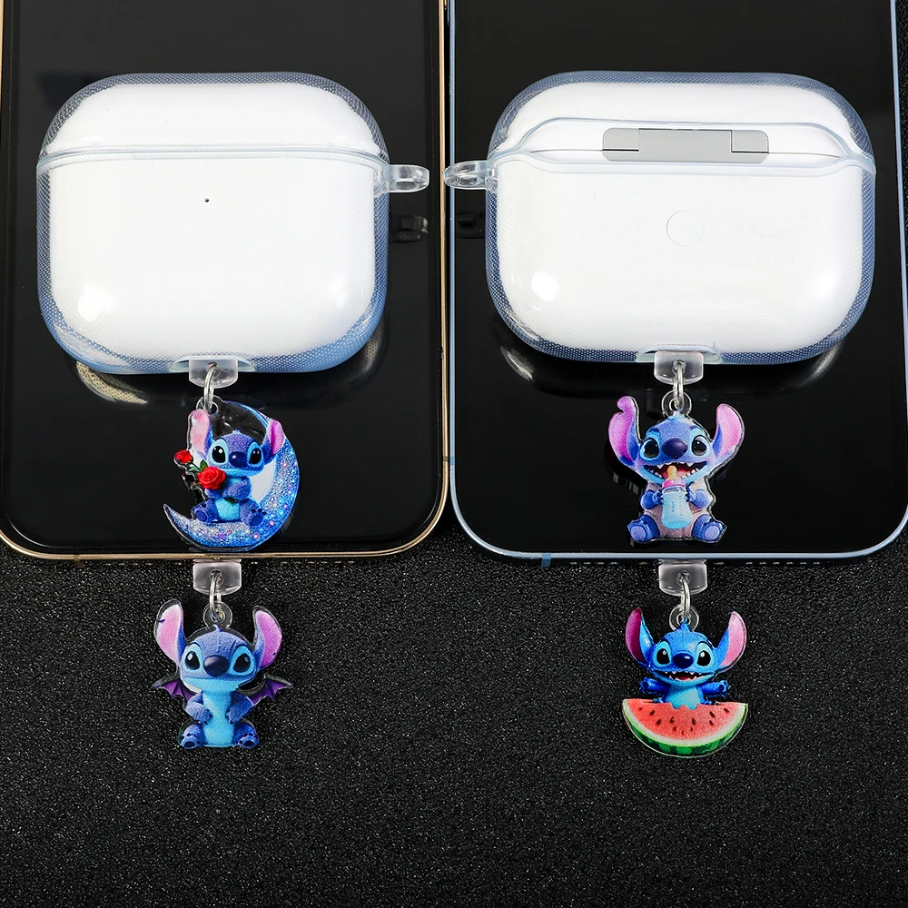 سدادات غبار الهاتف Stitch - واقي منفذ ديزني ليلو وستيتش اللطيف، غطاء متين مضاد للغبار لأجهزة iPhone وAndroid
