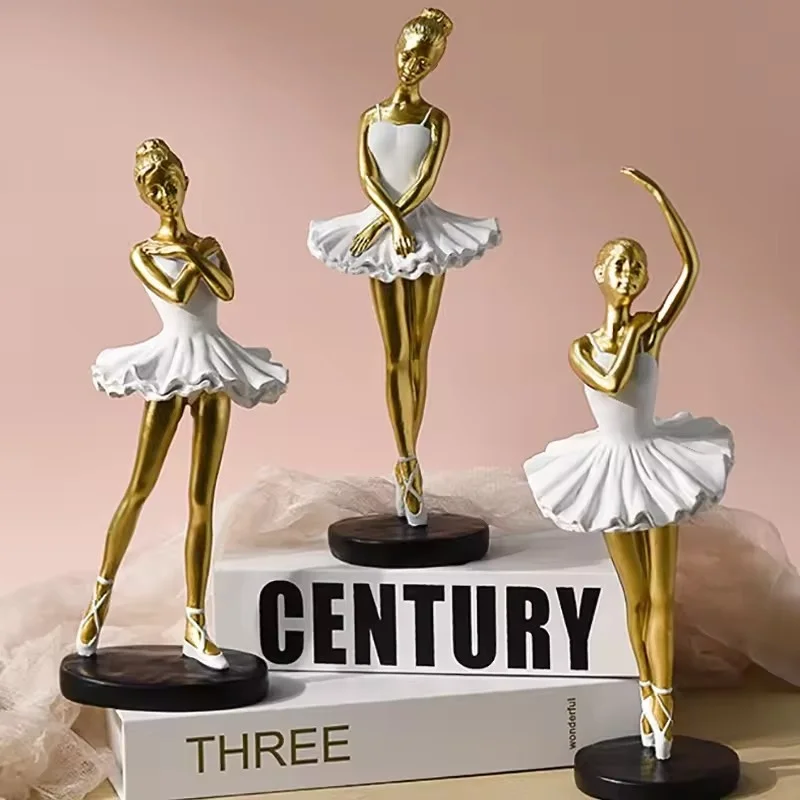 

Resin Ballet Statue Dance Figure Sculpture Art Crafts Dancer Girl Statue Souvenir Figurines Gift Artwork for Home Decoration