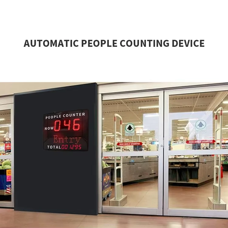 New Upgrade LED Display People Counter with Optical Infrared Detector Sensor Automatic Counting System for Airport Station