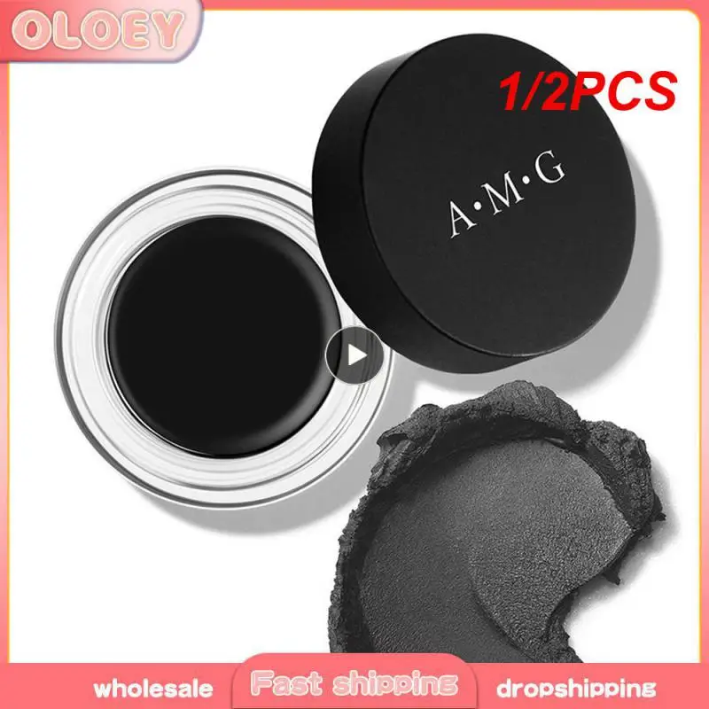 1/2PCS Keep Makeup On Smudge-free Eyeliner One Brush To Set The Shape Eyeliner Natural Color Development Quick Drying Eyeliner