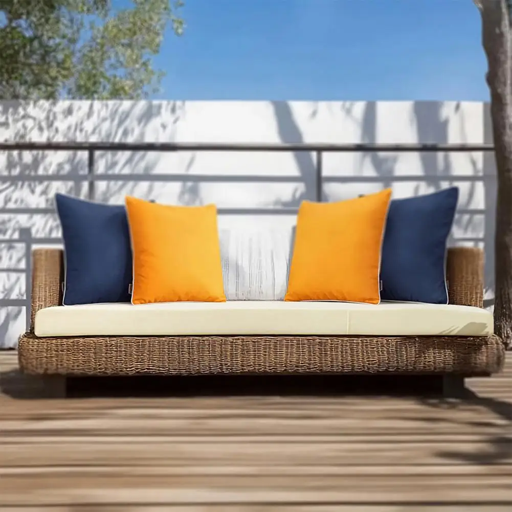 Waterproof Bench Cushion Waterproof Outdoor Bench Cushion with Non-slip Pad Removable Cover Patio Furniture Cushion Fade