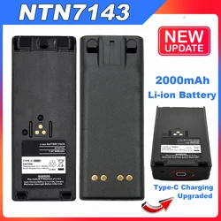 2000mAh NTN7143 Li-ion Battery Upgraded Suppport Type-C Charging for MTX838 GP1200 HT1000 MT2000 MTS2000 MTZ2000 Walkie Talkie