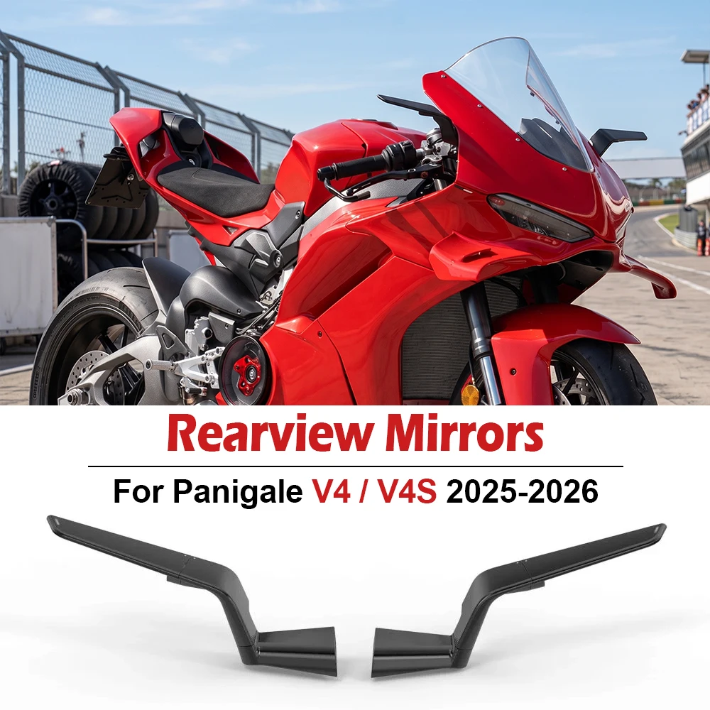 Nowe lusterka wsteczne Stealth Sport Winglet do Ducati Panigale V4/V4S 2025 2026, regulowane lusterka Stealth