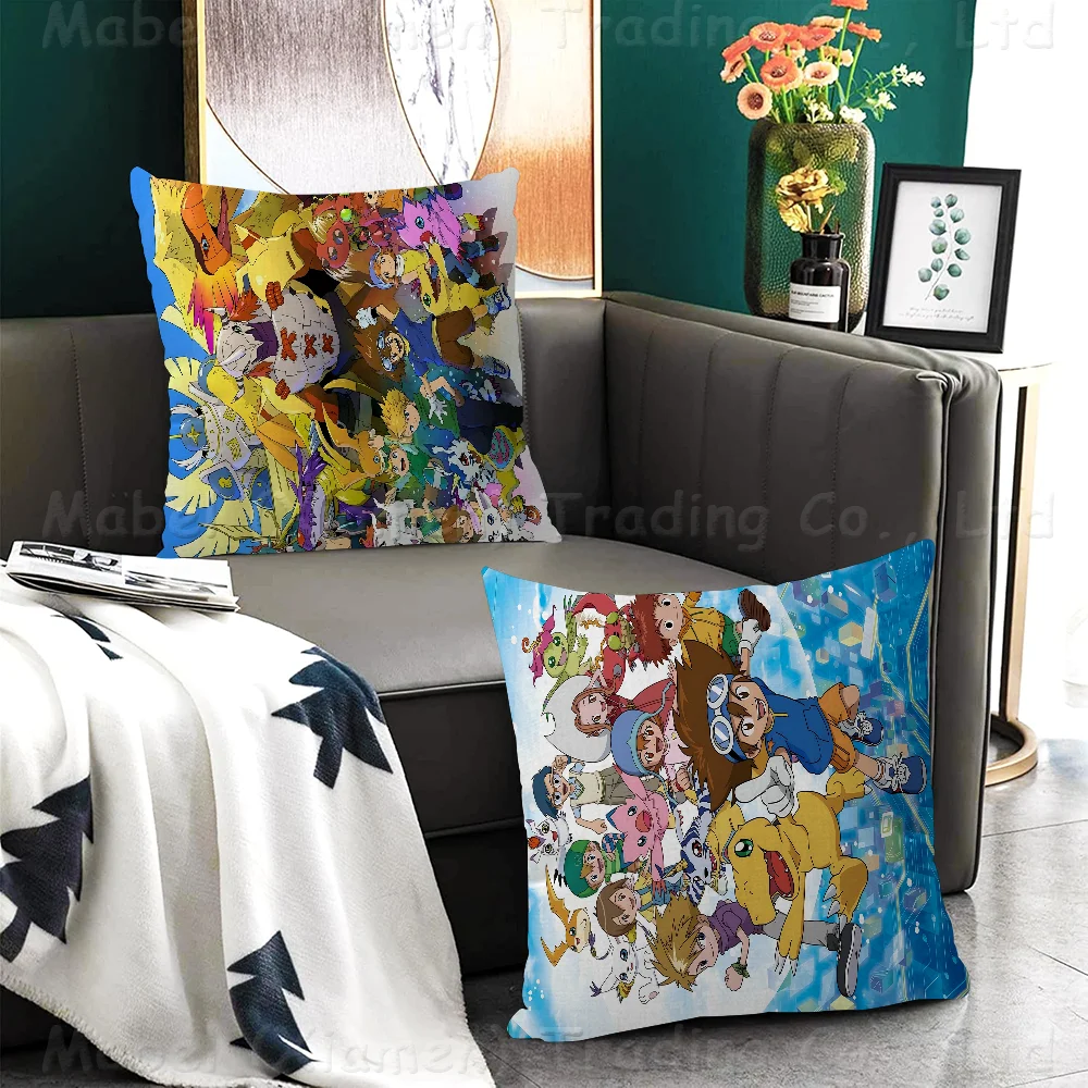 Anime Digimon Pillow Anime Pillow Sofa Bed Head Pillow Cover Cushion Cover 45x45 Cm Fashion