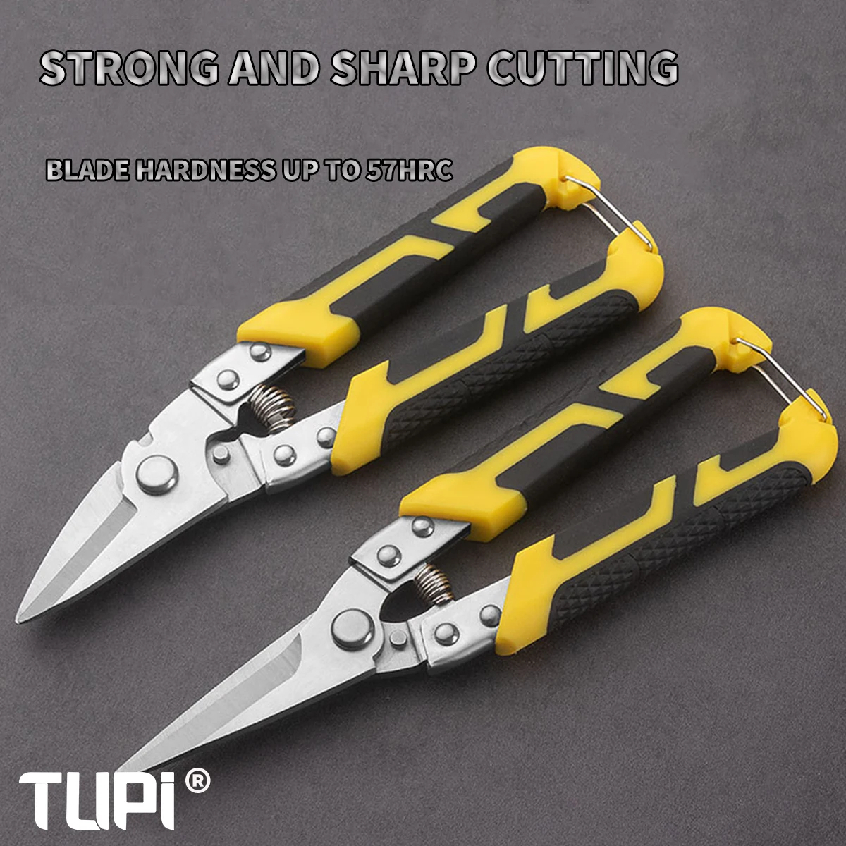 TUPI Aviation Tin Snips Heavy Duty Stainless Steel Cutter with Safety Lock for Industrial Garden Use for Metal Plant Cutting