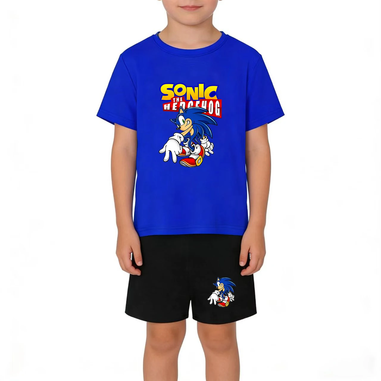 

Film Supersonic Kids Casual Sports Race Trend Set Anime T-shirt 3-12Years Cool Summer Boys Girls Toddler Short-sleeved+Shorts 2P
