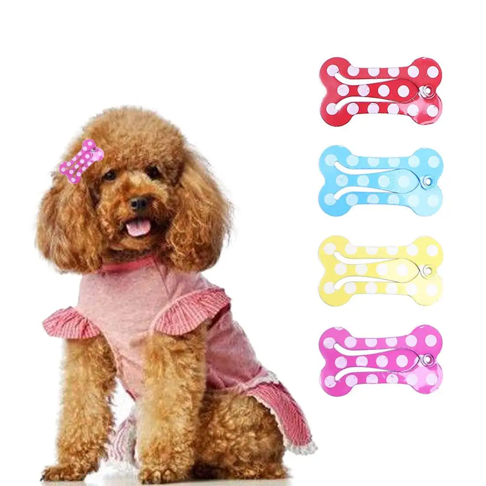 Mini Antirust Bone Shape Smooth surface for Small Dogs Cute Pet Hairpin Dog Supplies Puppy Grooming Accessories Dog Hair Clip