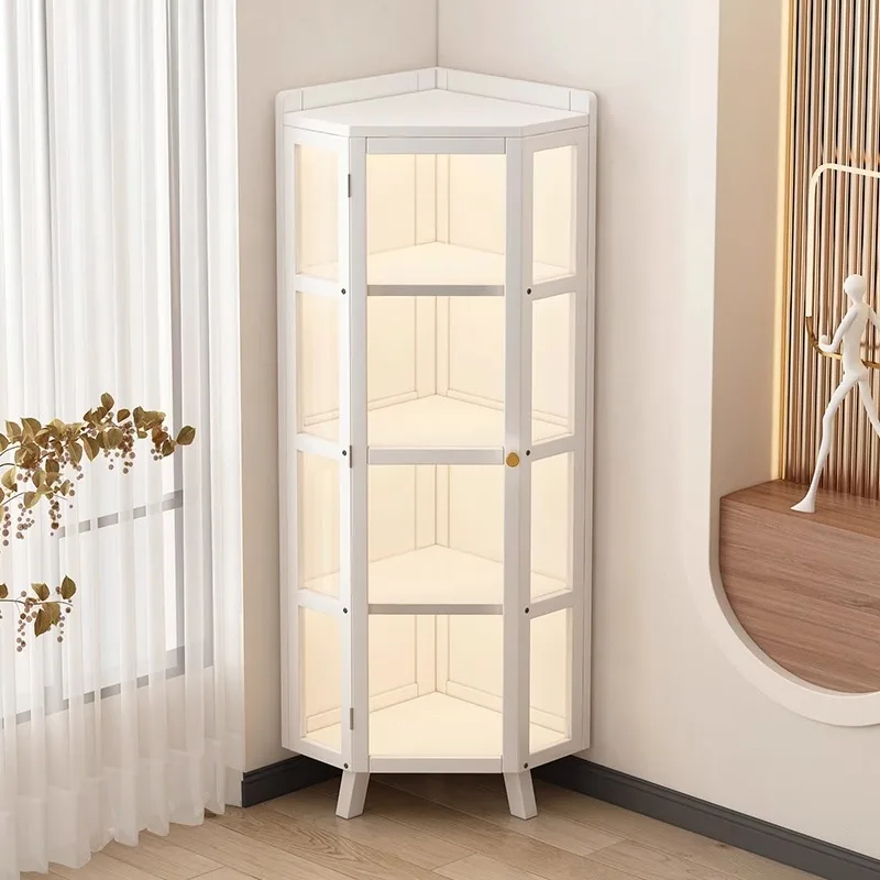 

Corner shelf dining room corner wall triangle cabinet living room bedroom corner multi-layer dustproof floor storage cabinet