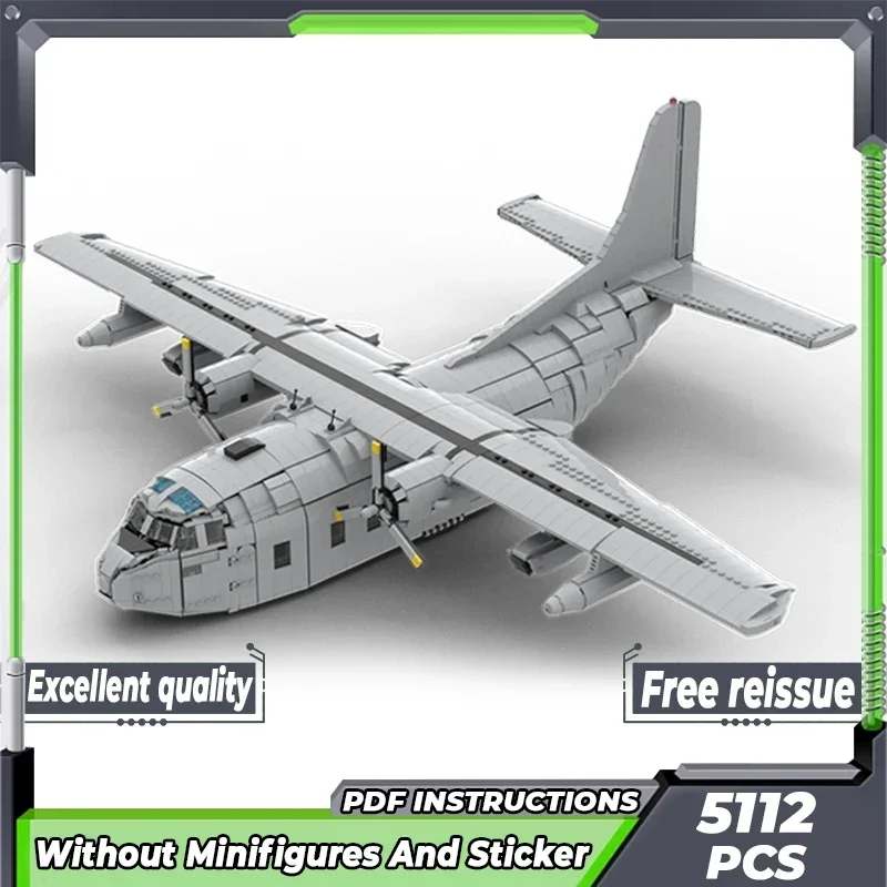 Moc Building Bricks Military Aircraft Model Fairchild C-123K Fighter 1:35 Technology Blocks Gift Christmas Toy DIY Sets Assembly