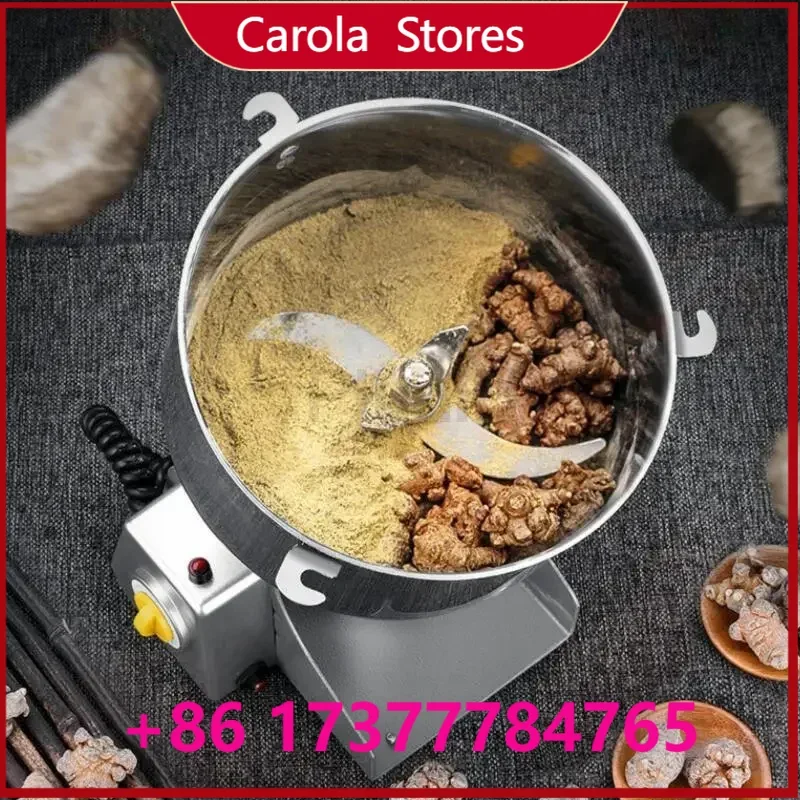 4500G Large Capacity Stainless Steel Grain Spice Mill Commercial Powder Crusher with Pure Copper Motor