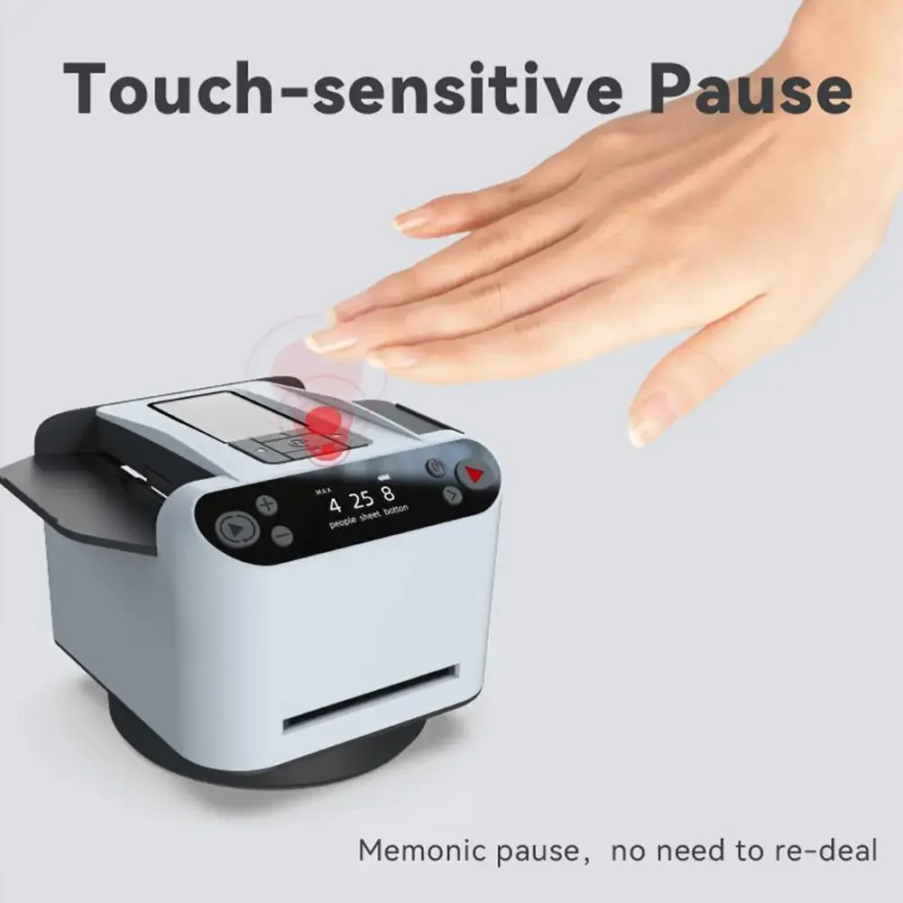 360°Rotating Automatic Card Dealer Machine Fast Accurate Card Dealing Device Automatic 2 In 1 Card Dealer Shuffler Tool