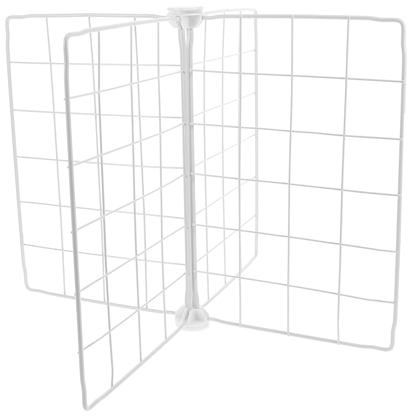

Fridge Layered Storage Basket Iron Adjustable Organizer White Chest Refrigerator Multifunctional Household Breathable Grid