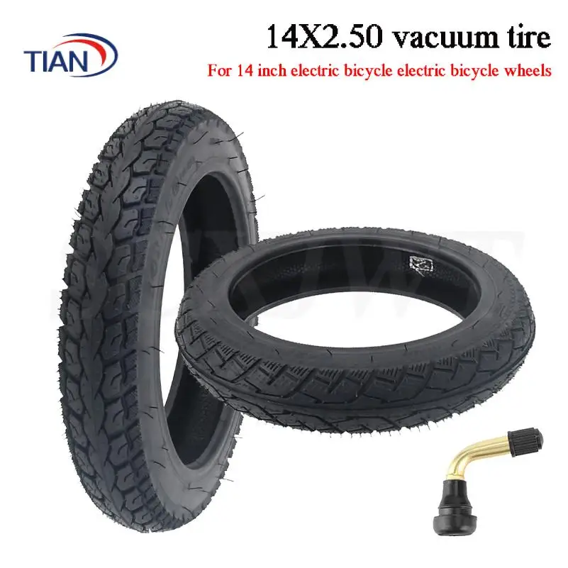14x2.50 (64-254)Tubeless Tires Pneumatic Wheel Tire For 14 inch Electric Scooter Bicycle Bike Wheels Tyre