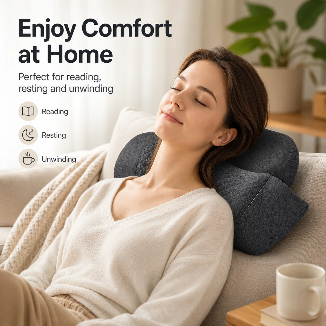 3-in-1 Heated Electric Neck Massager Cervical Traction Pillow Vibrating Back Body Massage Orthopedic Stretcher Support Device