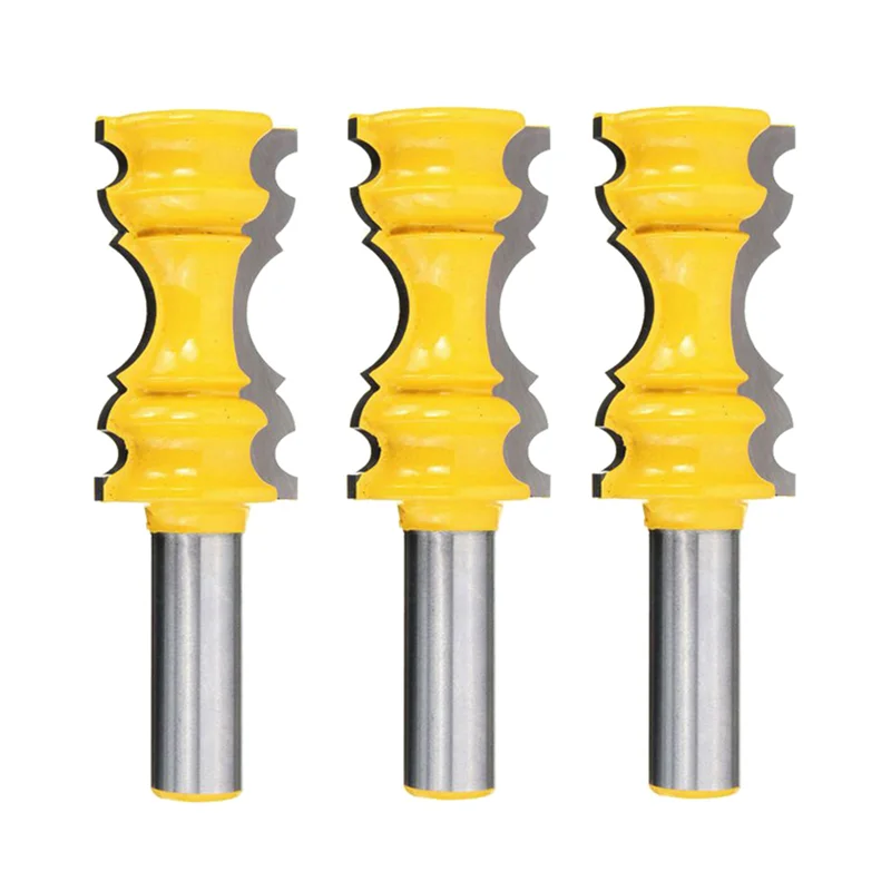 A02F-3Pcs 1/2 بوصة عرقوب تاج صب راوتر بت النجارة قاطعة المطحنة