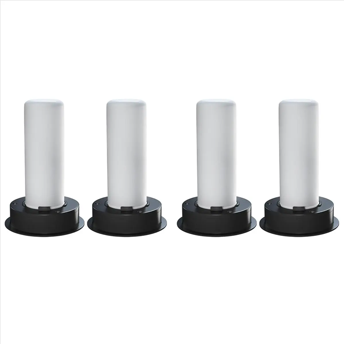 Stable- 4 Pack Replacement Solar Light Tops with Flickering Flame,Waterproof Outdoor Solar Light Parts Lantern Replacement Kit image 3