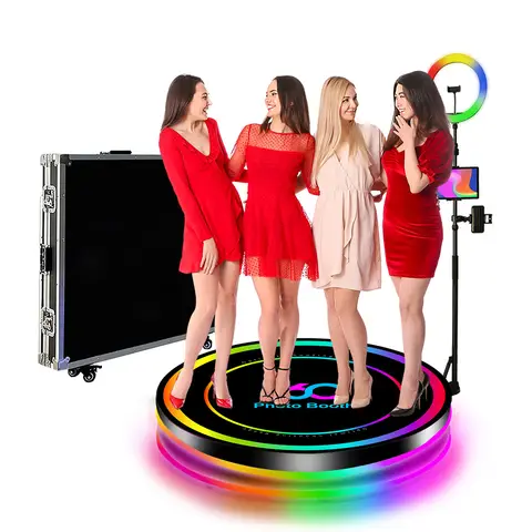 Hot Sale 360 Photo Booth Machine 68cm-115cm 360 Camera Photobooth Automatic Rotating Selfie Machine Rotating Video Cabin