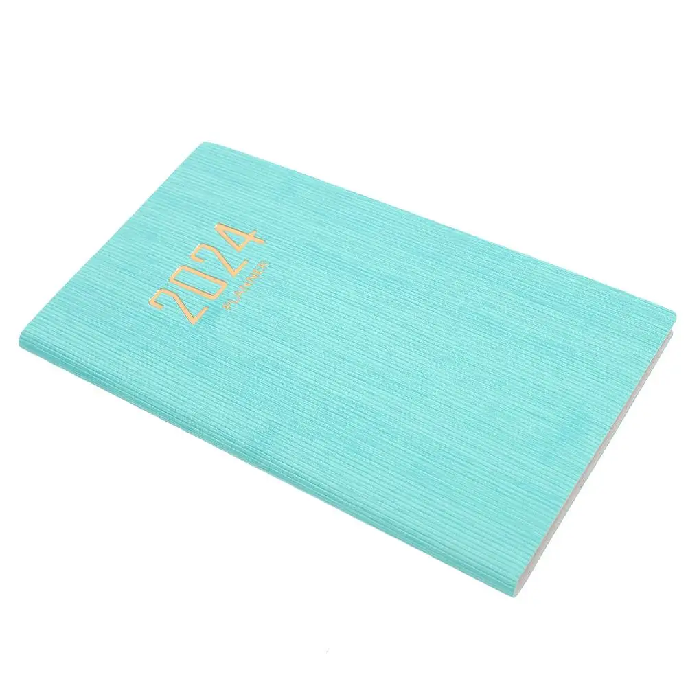 2024 Schedule Planner Black English Daily Notebook Writing Book Time Management Portable ganizer Household Notepad Student
