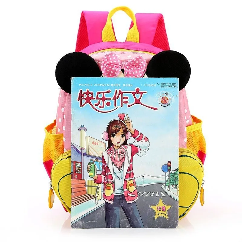 Disney-mochila de dibujos animados para niños y niñas, morral versátil de Mickey y Minnie, ideal para estudiantes, escuela y guardería, novedad