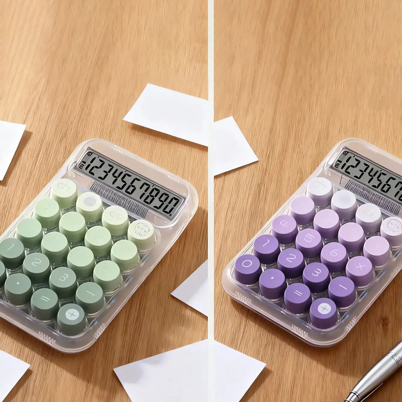 آلة حاسبة متدرجة شفافة | قيمة جاو يان + ميزة محمولة لتكيف امتحان الطالب #4