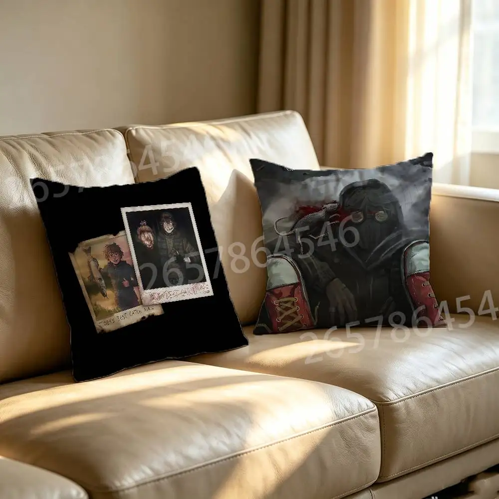 C-Creepypasta T-Ticci Toby Polyester Printed Pillow Cover Square 30 35 40 45 50 55 cm Soft for Sofa Bed Car Home Decor