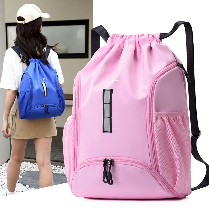 

Fashion Floral Pattern Women Drawstring Bag Durable Fabric Female Shopping Backpack Large Capacity Girls Daypack Sports Backpack