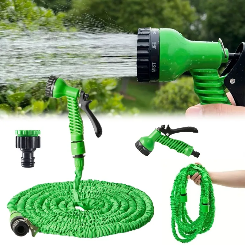 

New Garden Hose High-Pressure Car Wash Home Garden Watering Hose Expandable Magic Water Pipes Cleaning Water Gun 25FT-200FT