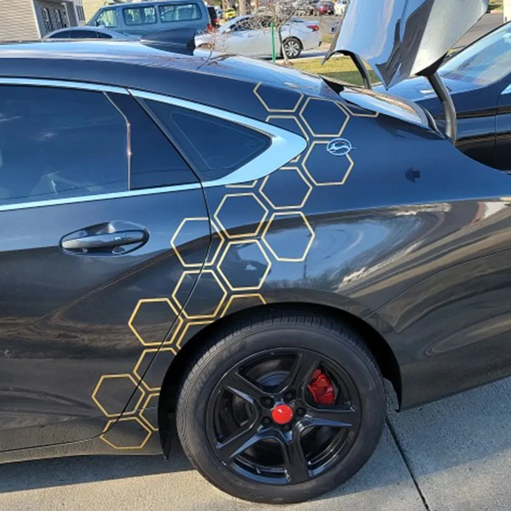 

Honeycomb Vinyl Sticker For Car Body Decor Tuning Car Side Decal For Auto Tuning Honeycomb Decal Accessories Stickers