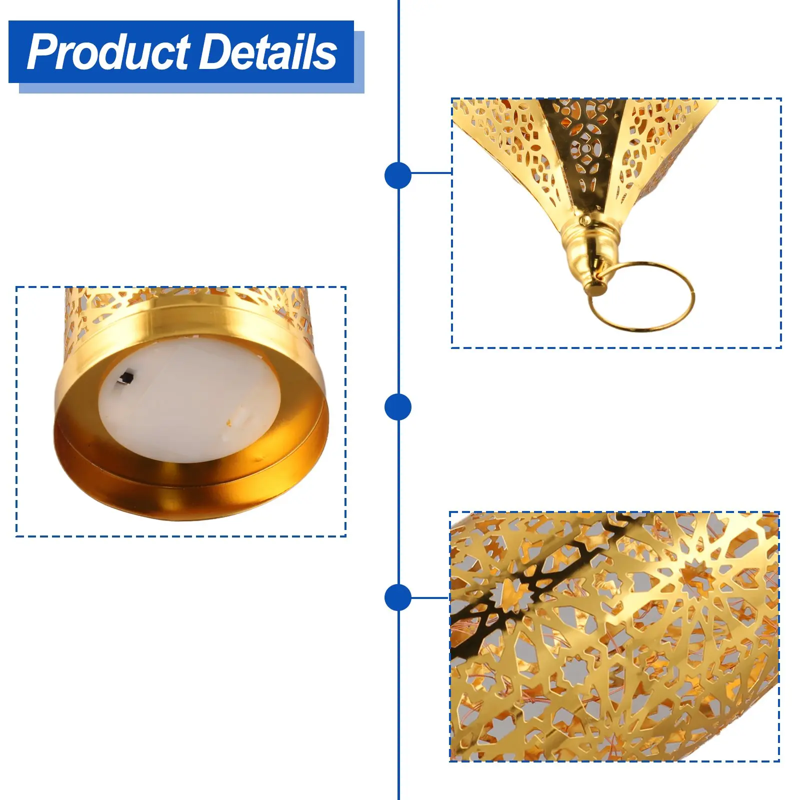 High Quality Iron Ornaments Home Décor Golden Hollow Home Decoration Light Ornaments Ron Lanter Table Decoration