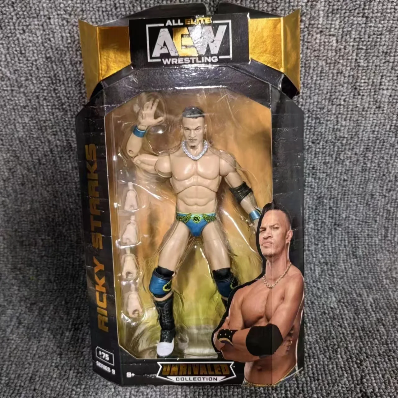 Ricky Starks 6'-7'Rare WWE/AEW /WWF/WCW Figure Collection PVC All Elite Wrestling Unmatched Collection Action Figures