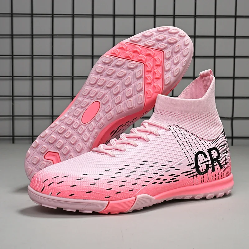 

Новые мужские футбольные бутсы для футзала на траве, кроссовки, нескользящие высококачественные футбольные бутсы с высоким берцем, хит продаж в помещении FG/TF