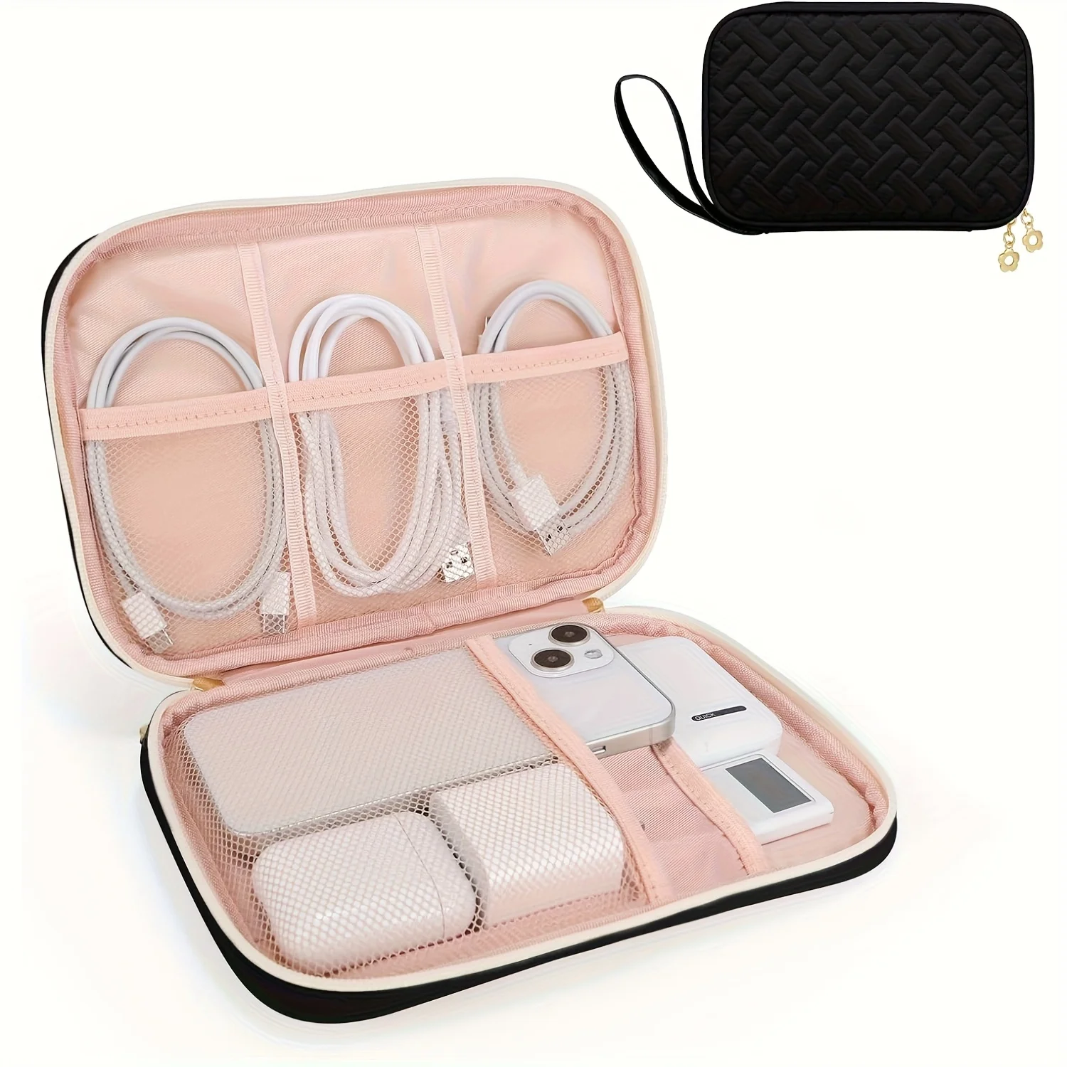 

Data cable storage travel bag, charger cable organizing bag, portable storage bag,suitable for charging cables and wires storage