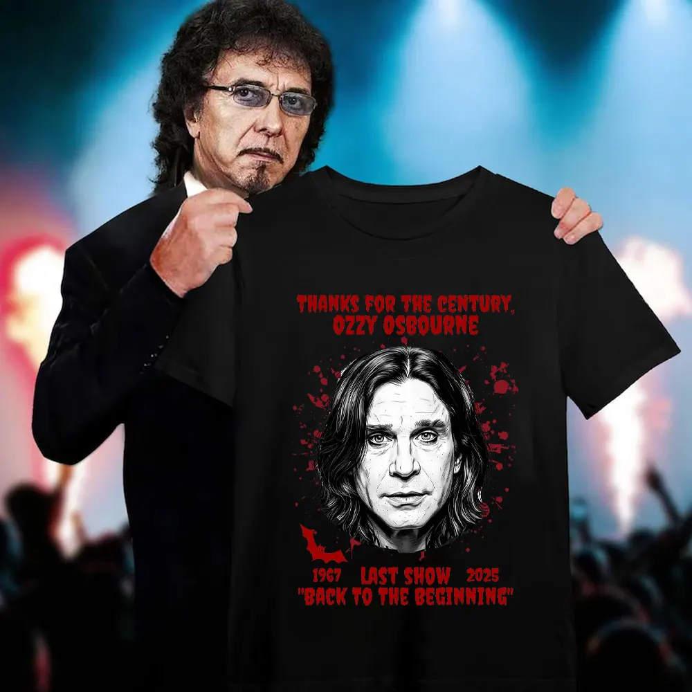 تي شيرت مزق Ozzy Osbourne في ذكرى 1920-2025 قميص أمير الظلام جرافيك تي شيرت القوطية روك مروحة هدية الصيف القطن تي شيرت