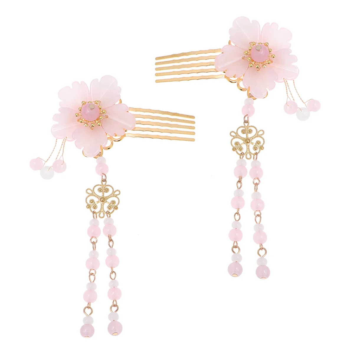 

2 Pcs Hanfu Headdress Hairpin Traditional Chinese Clip Clips Accessories Style Tassel Chinese-style Ancient