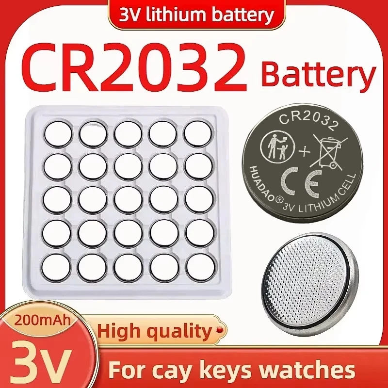 25-50PCS CR2032 3V Lithium Battery CR 2032 For Watch Remote Control Toy Calculator Car Key ECR2032 DL2032 Button Coin Cells