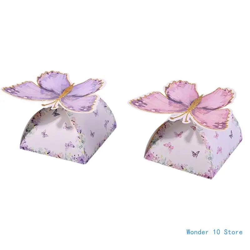 

100Pcs Elegant Butterfly Candy Box Sweet Container for Parties and Celebration