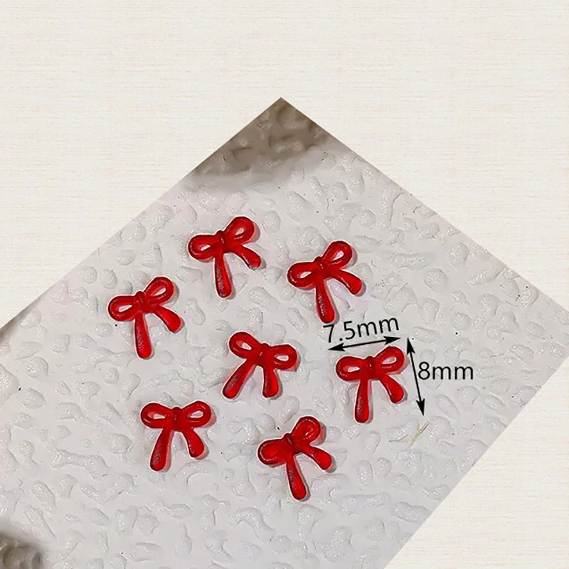 Nail Art Nail Charm, Ruban 3D, Bowkont, Mini Kawaii, Vin Rouge, Nail Bow, En Vrac, Mix Size, Accessoires DIY, Mignon N64.Décorations, 50Pcs