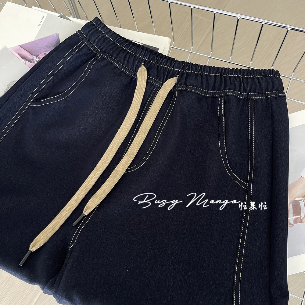 High Waist Elastic Wide Leg Pants Commute Sle Casual Trousers Pear ape Body Perfect Match Long Pants Korean Version