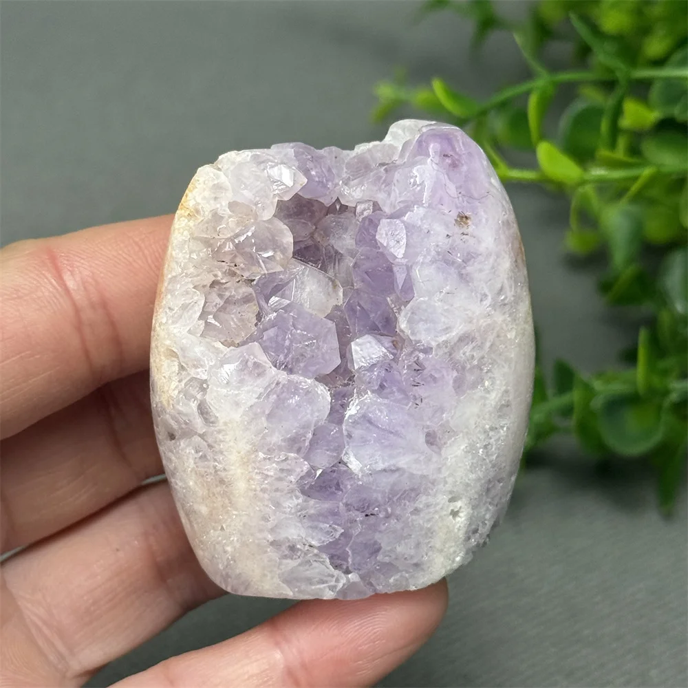 Natural Pink Purple Agate Geode Free Form Mineral Specimen Reiki Energy Therapy Spiritual Meditation Home Feng Shui Decoration