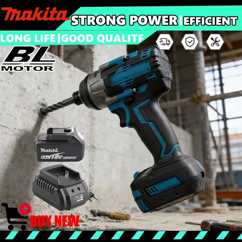 Makita Brushless Electric Wrench Torque Lithium Battery-Powered Repair Tool for Automotive And Mechanical Use Compatible with De