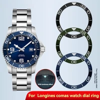 Para Longines HydroConquest L3.781 Reemplazo de inserto de bisel de cerámica: reloj de hombre de 41 mm/43 mm/44 mm, marcadores luminosos y escamas de números